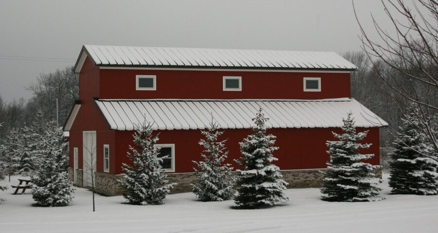 Modern galvanized steel barndominiums in San Luis, Arizona, showcasing innovative design and durable construction