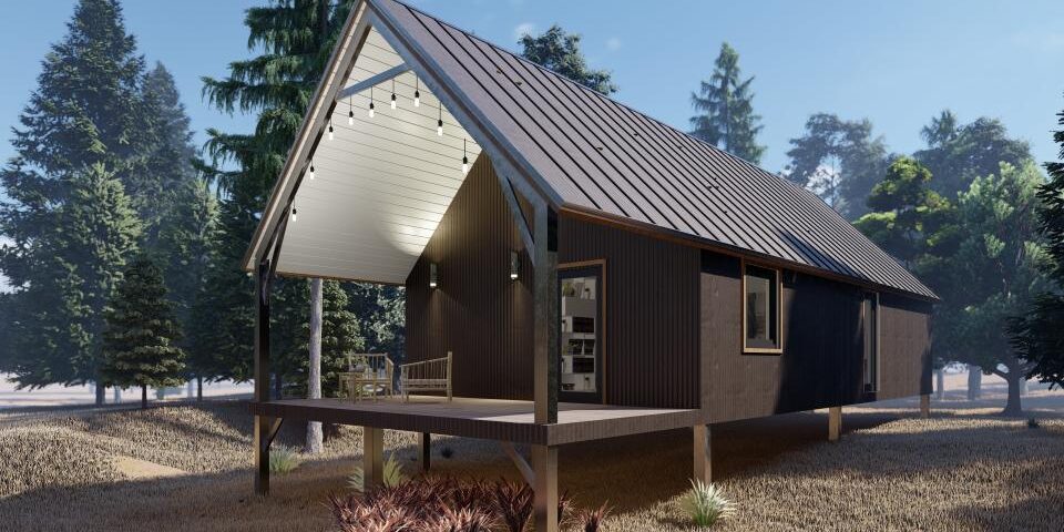 Stylish galvanized steel cabins in Chino Valley, Arizona, offering modern living in a rustic setting